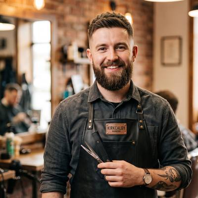 Callum Reid, barber